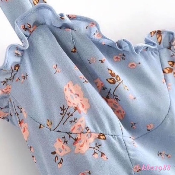 REFORMATION Nikita Blue Midi Dress Avignon Floral - Picture 9 of 16